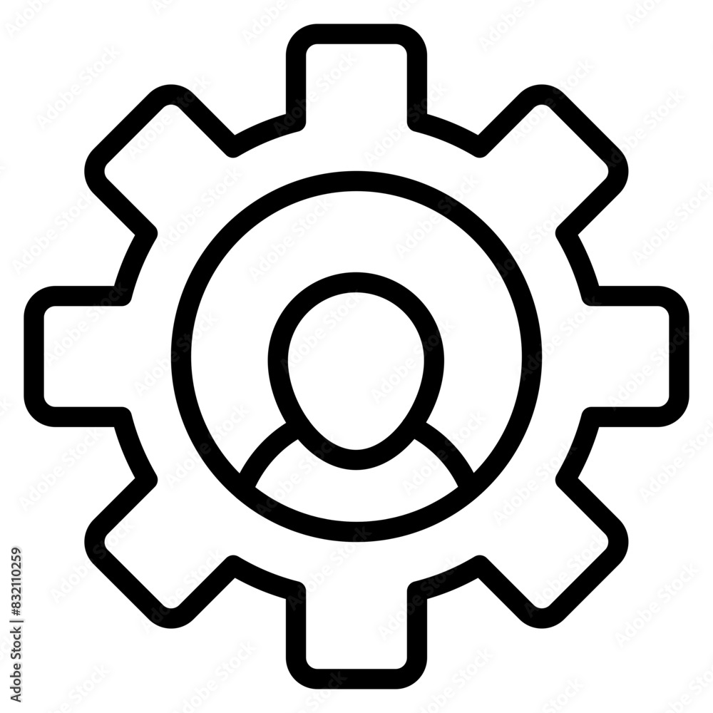 A trendy design icon of user management
A trendy design icon of user management