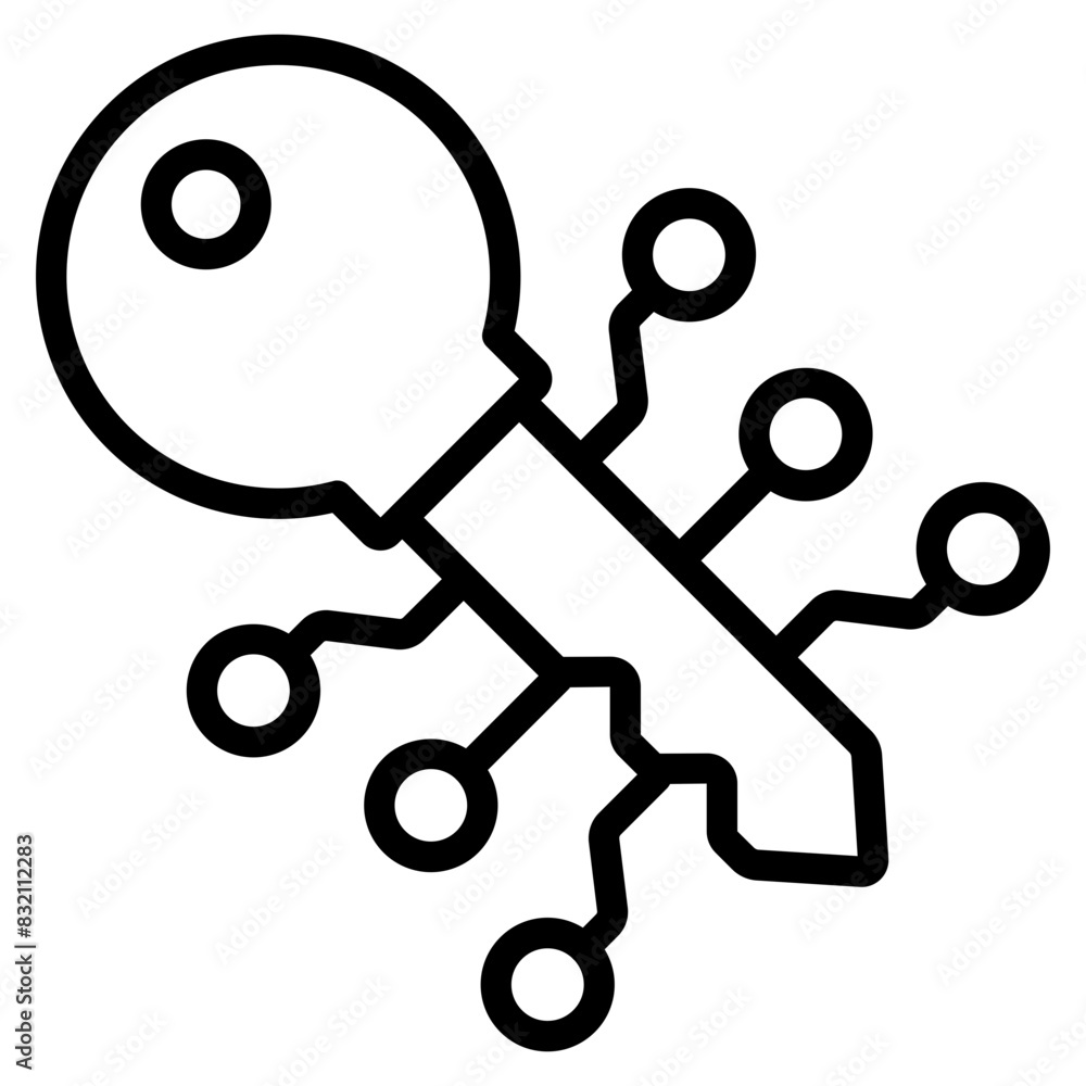 An icon design of digital key
An icon design of digital key