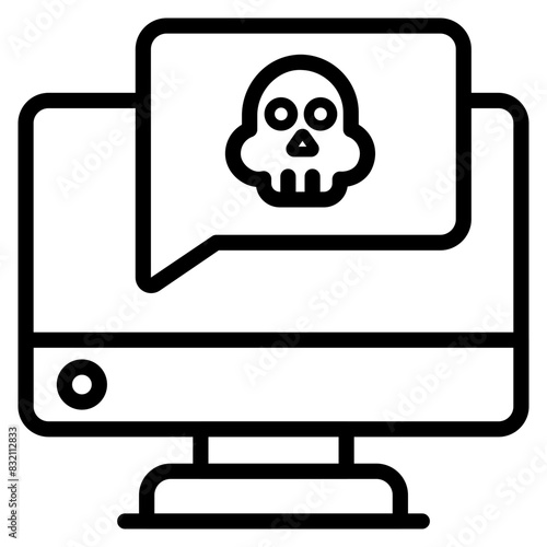 Modern design icon of infected chat


