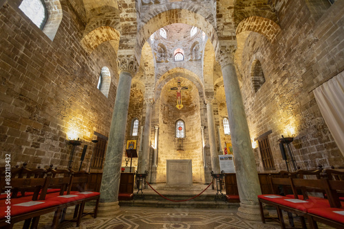 PALERMO, ITALY, 15, JUNE, 2023 - Inner of San Cataldo church in Palermo, Sicily, Italy