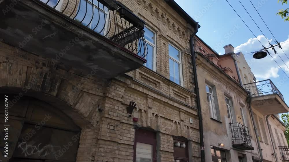 4K Video of Historic Uzupis District in Vilnius, Lithuania Featuring Old Town and Vintage Buildings 4K Video of Historic Uzupis District in Vilnius, Lithuania Featuring Old Town and Vintage Buildings