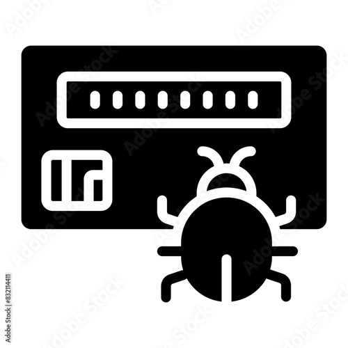 A trendy design icon of infected card


