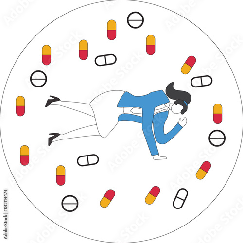Drug Side Effects Businesswoman