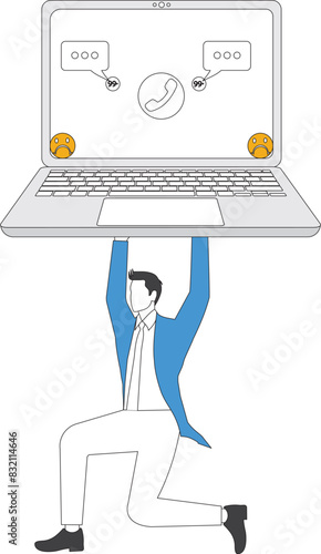 Businessman Information overload