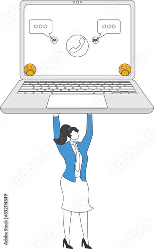 Businesswoman Information overload