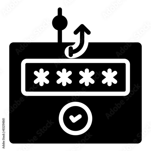 Modern design icon of password phishing

