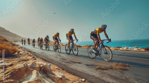 Wallpaper Mural Group of people riding bikes down road Torontodigital.ca