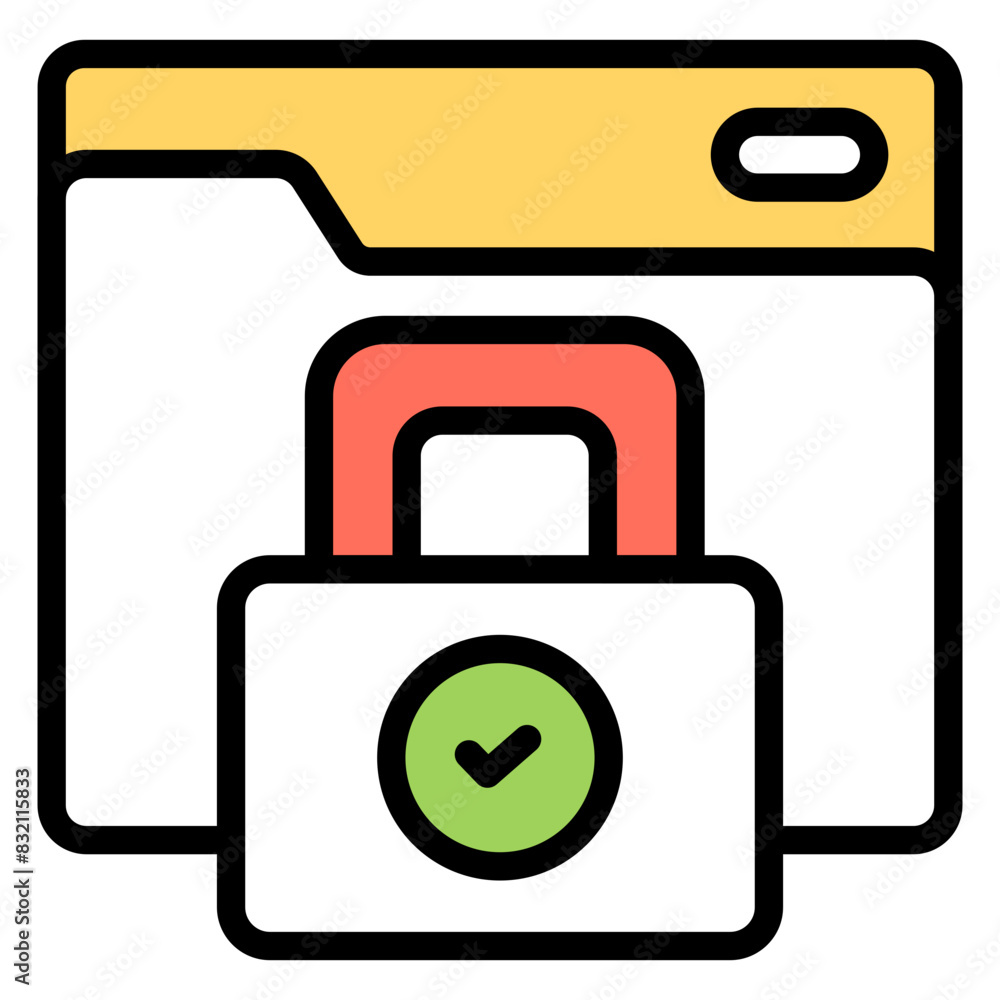 A trendy design icon of site lock
A trendy design icon of site lock