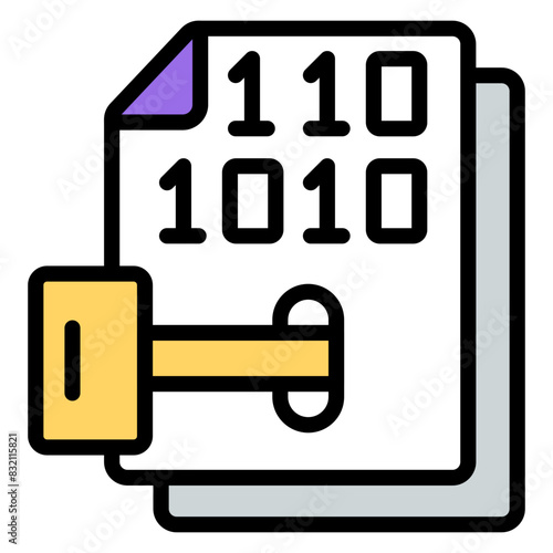 A beautiful design icon of binary code


