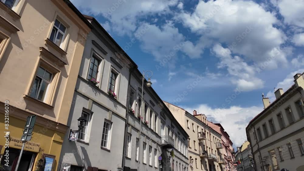 4K Video of Historic Uzupis District in Vilnius, Lithuania Featuring Old Town and Vintage Buildings 4K Video of Historic Uzupis District in Vilnius, Lithuania Featuring Old Town and Vintage Buildings