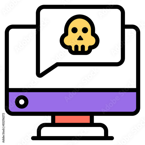 Modern design icon of infected chat

