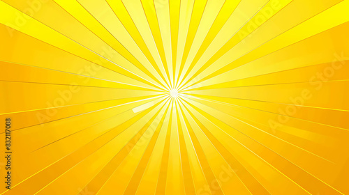 Bright yellow background with a white spotlight in the center.