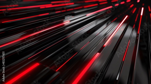 The image is a dark tunnel with red glowing lines on the sides. It is an abstract image that could be used as a background for a website or a poster.