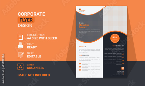 Modern corporate flyer design templates and creative design.