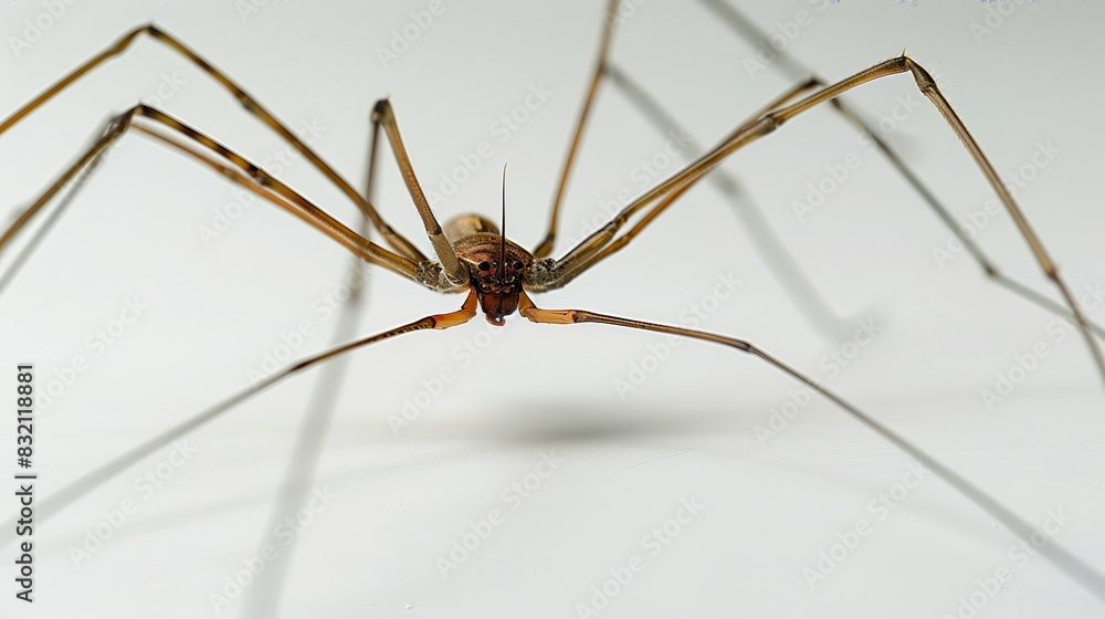 A detailed shot of a daddy longlegs on a white background 109 A detailed shot of a daddy longlegs on a white background 109