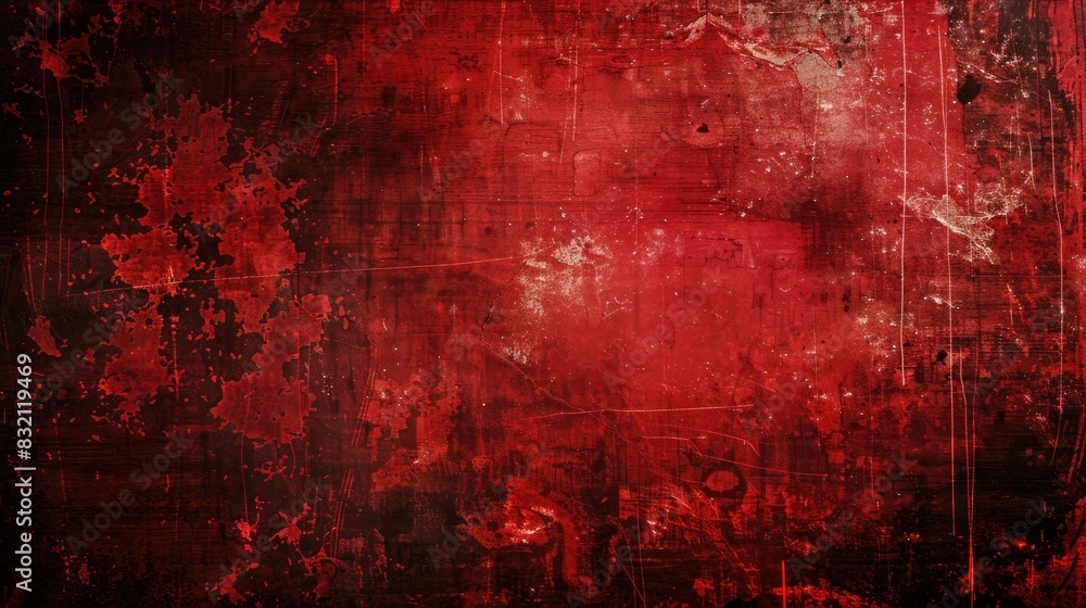 Dark red grunge on an old fashioned backdrop