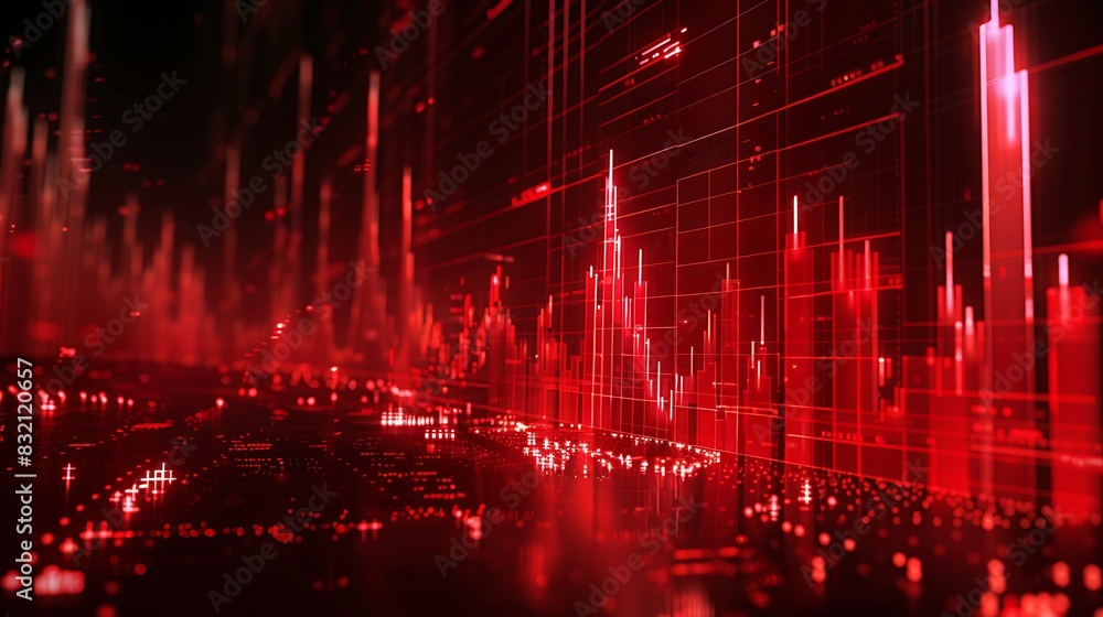 Obraz premium Abstract red background. 3d rendering