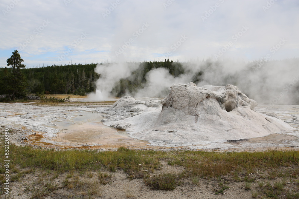 Geyser Grotto of Yellowstone National Park, United States Geyser Grotto of Yellowstone National Park, United States