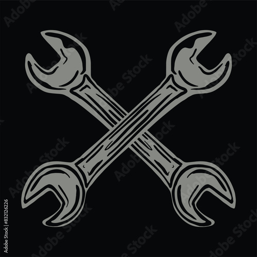 Wrench vector icon 