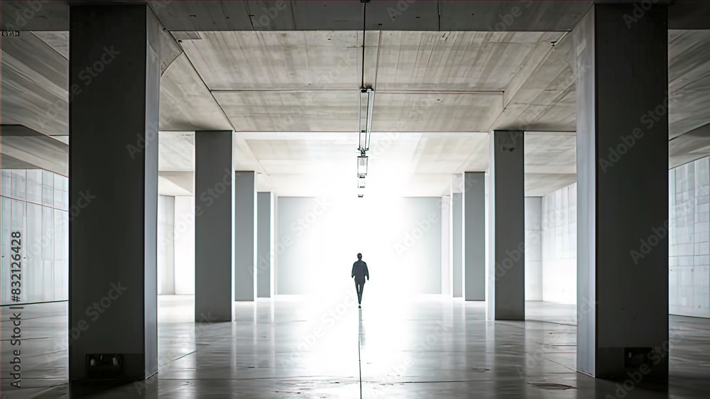 Minimalist concrete structures on concrete floor, modern architecture, background for presentation, Minimalist concrete structures on concrete floor, modern architecture, background for presentation,
