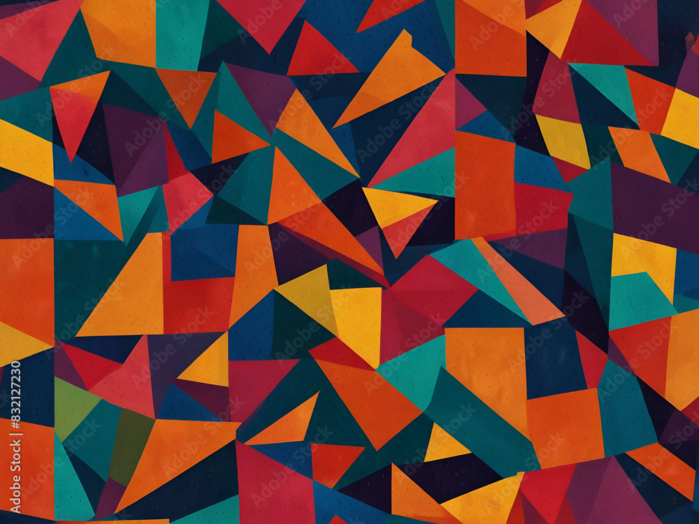 Abstract geometric shapes with bright colors Abstract geometric shapes with bright colors