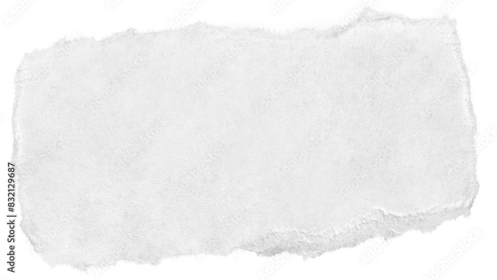 Obraz premium Torn white png paper sticker, journal collage element, transparent background