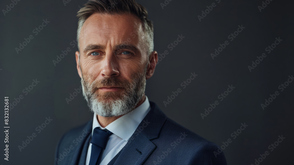 Portrait of a confident mature businessman with a serious expression Portrait of a confident mature businessman with a serious expression