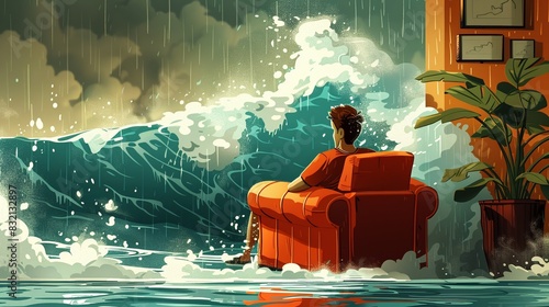 Design a playful and witty illustration featuring side perspectives of comical scenarios executed with precision timing Bring laughter to life for maximum impact and engagement!