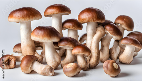 Shiitake mushroom on the White background