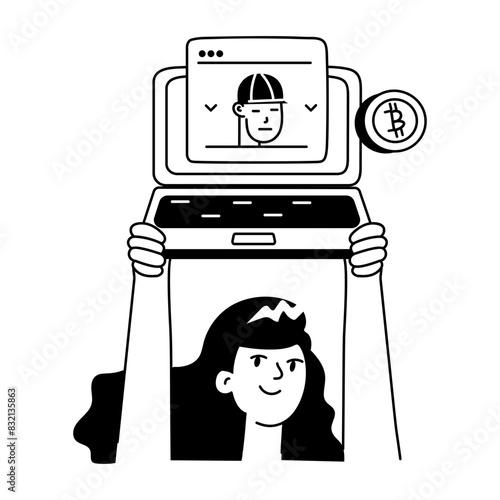 Here’s a doodle mini illustration of nft owner 
