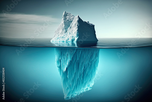 Tip of the iceberg. Business concept. Iceberg. Success business metaphor photo