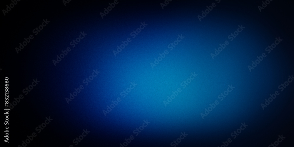 Obraz premium A vibrant gradient background featuring a smooth transition from deep black to a rich, electric blue. Perfect for modern design projects, adding a touch of intensity and dynamic visual appeal