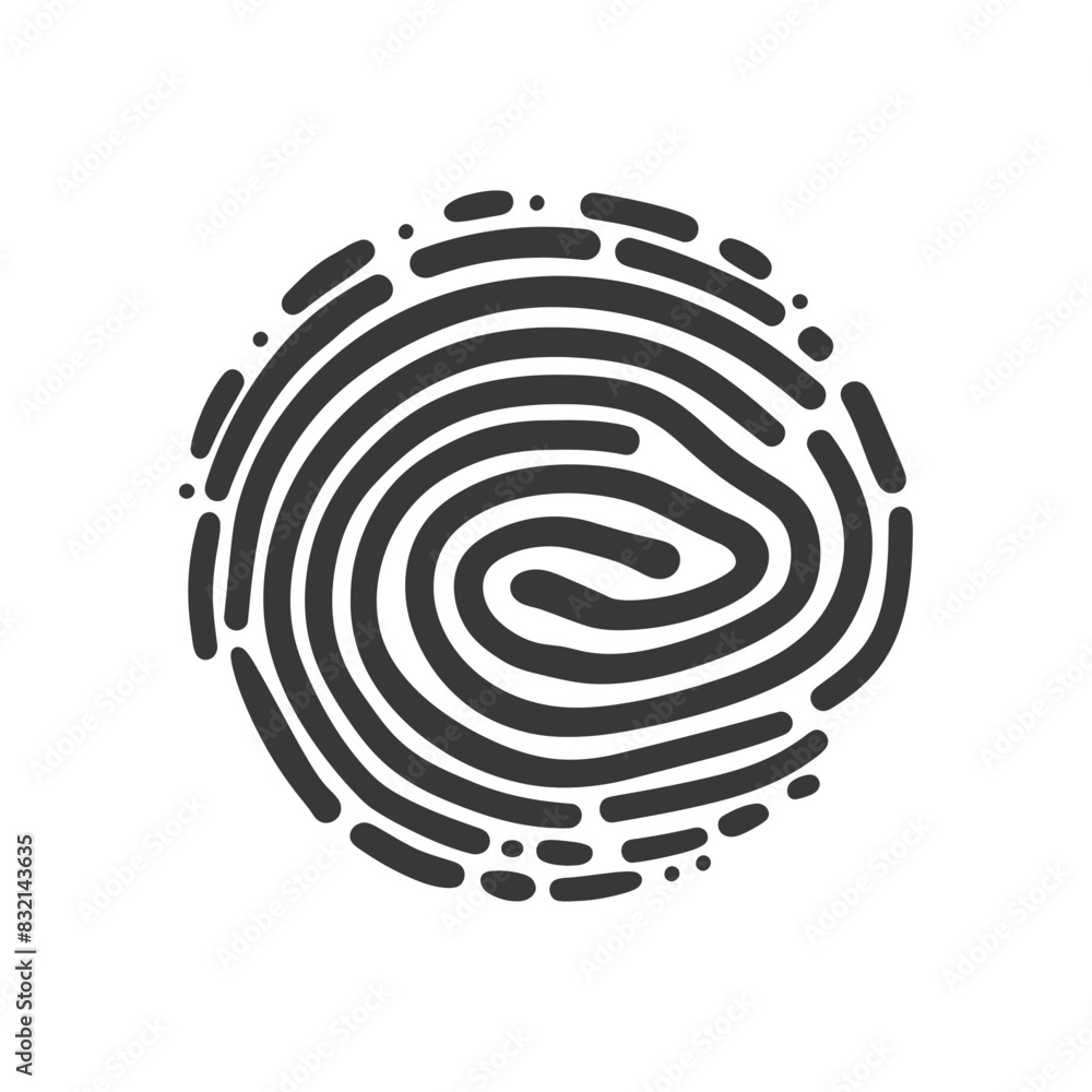 silhouette finger print circle shape black color only silhouette finger print circle shape black color only