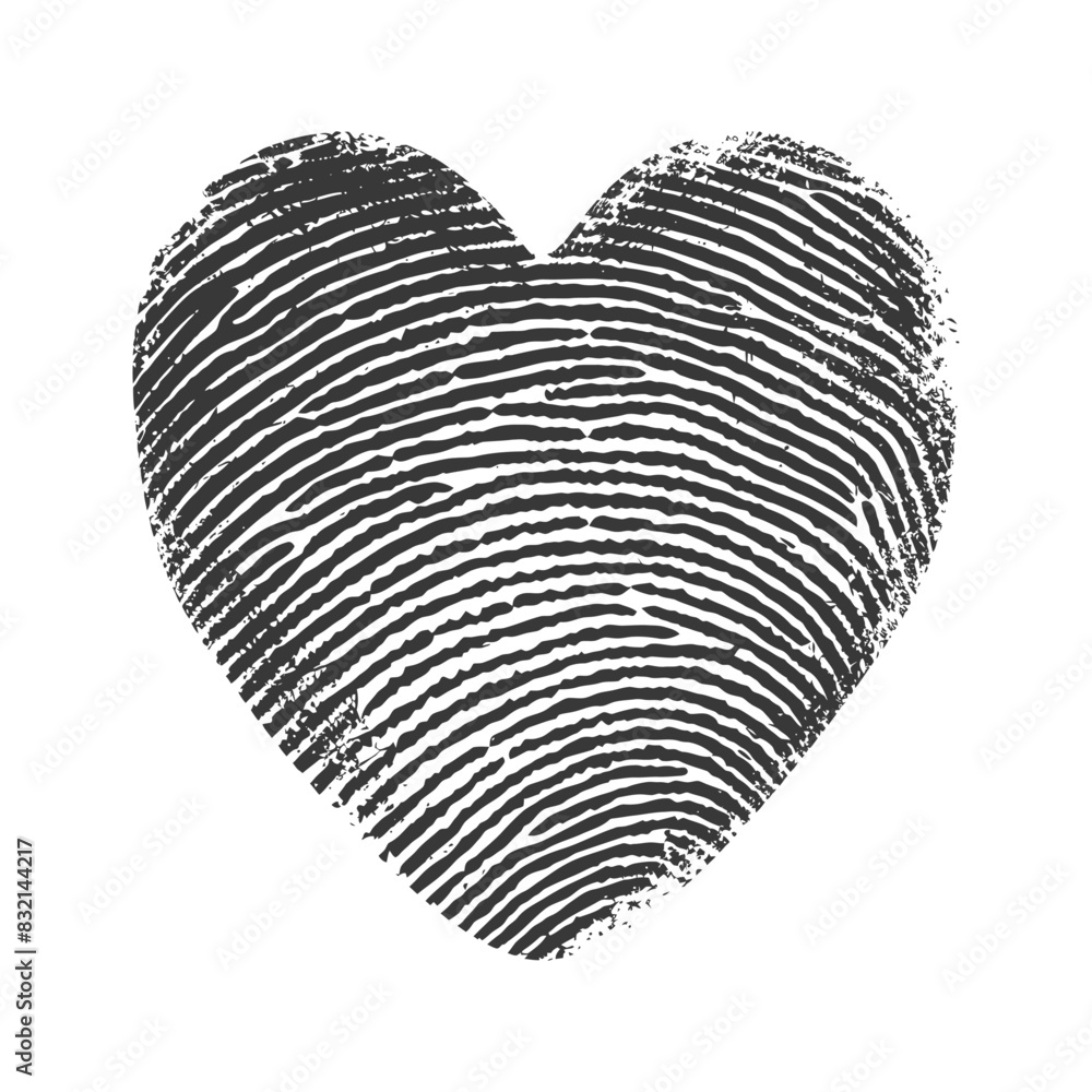 silhouette finger print love heart shape black color only silhouette finger print love heart shape black color only