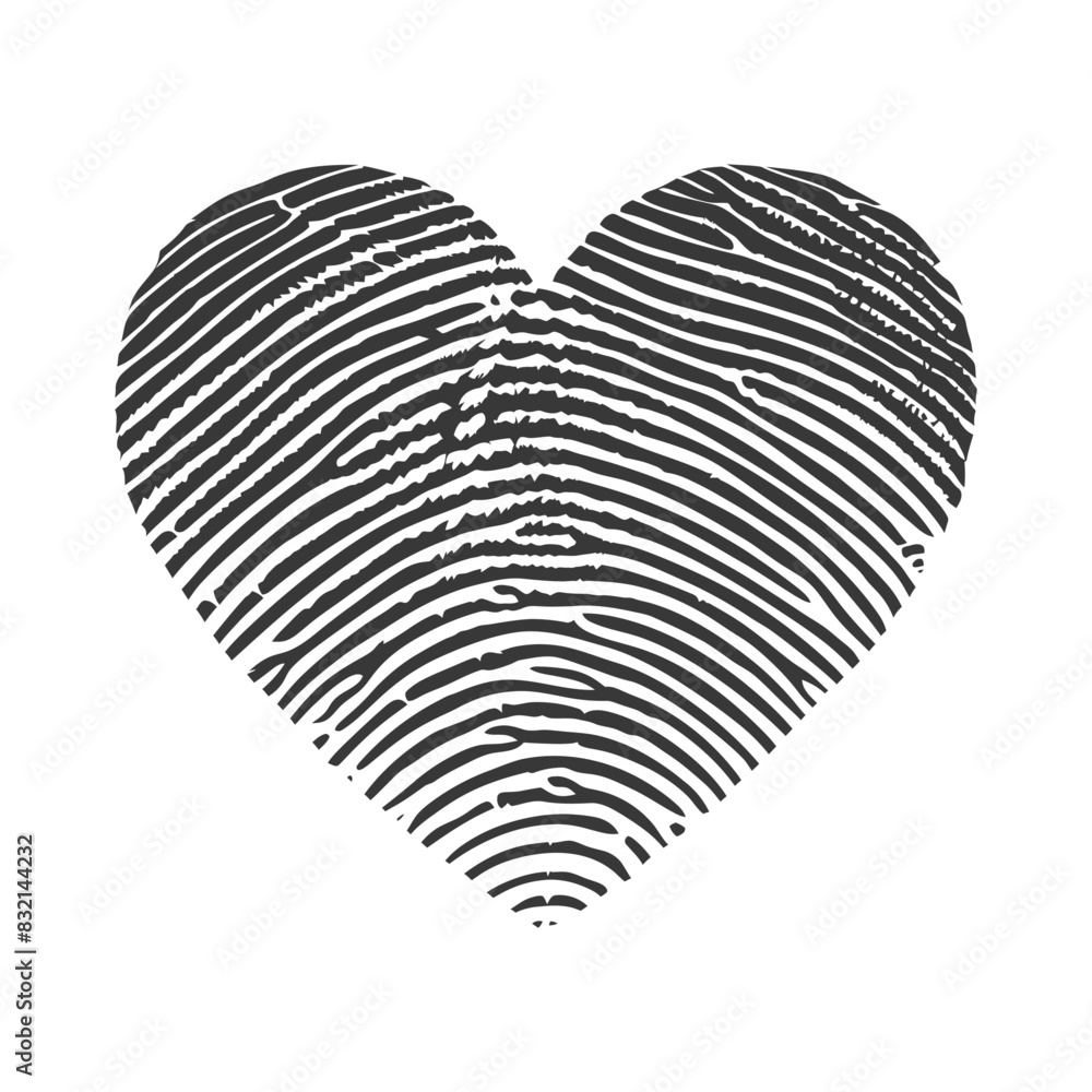 silhouette finger print love heart shape black color only silhouette finger print love heart shape black color only