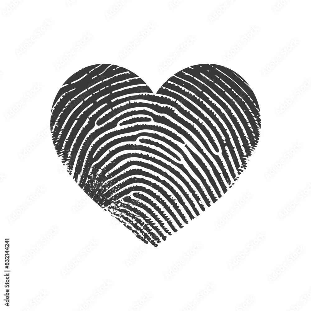silhouette finger print love heart shape black color only silhouette finger print love heart shape black color only