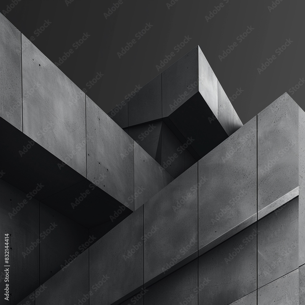 Dark gray architecture ideal for stark visuals. Dark gray architecture ideal for stark visuals.