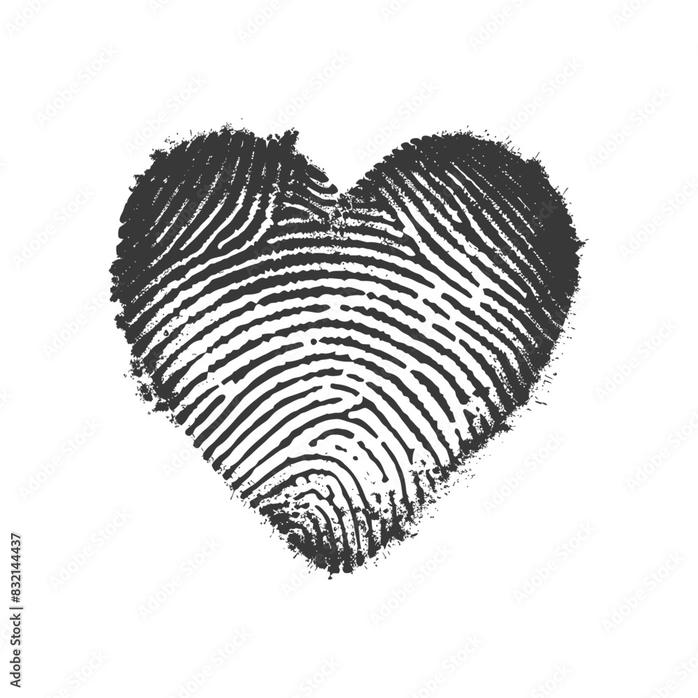 silhouette finger print love heart shape black color only silhouette finger print love heart shape black color only