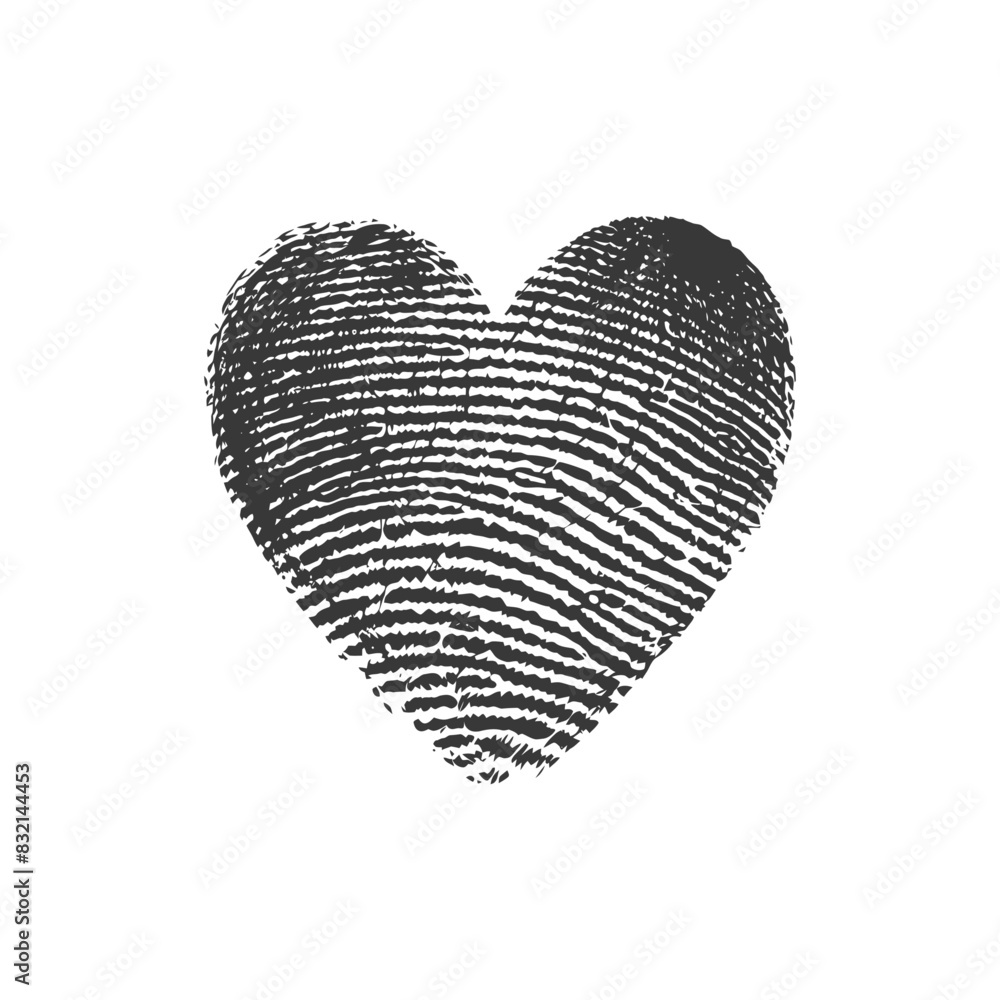 silhouette finger print love heart shape black color only silhouette finger print love heart shape black color only