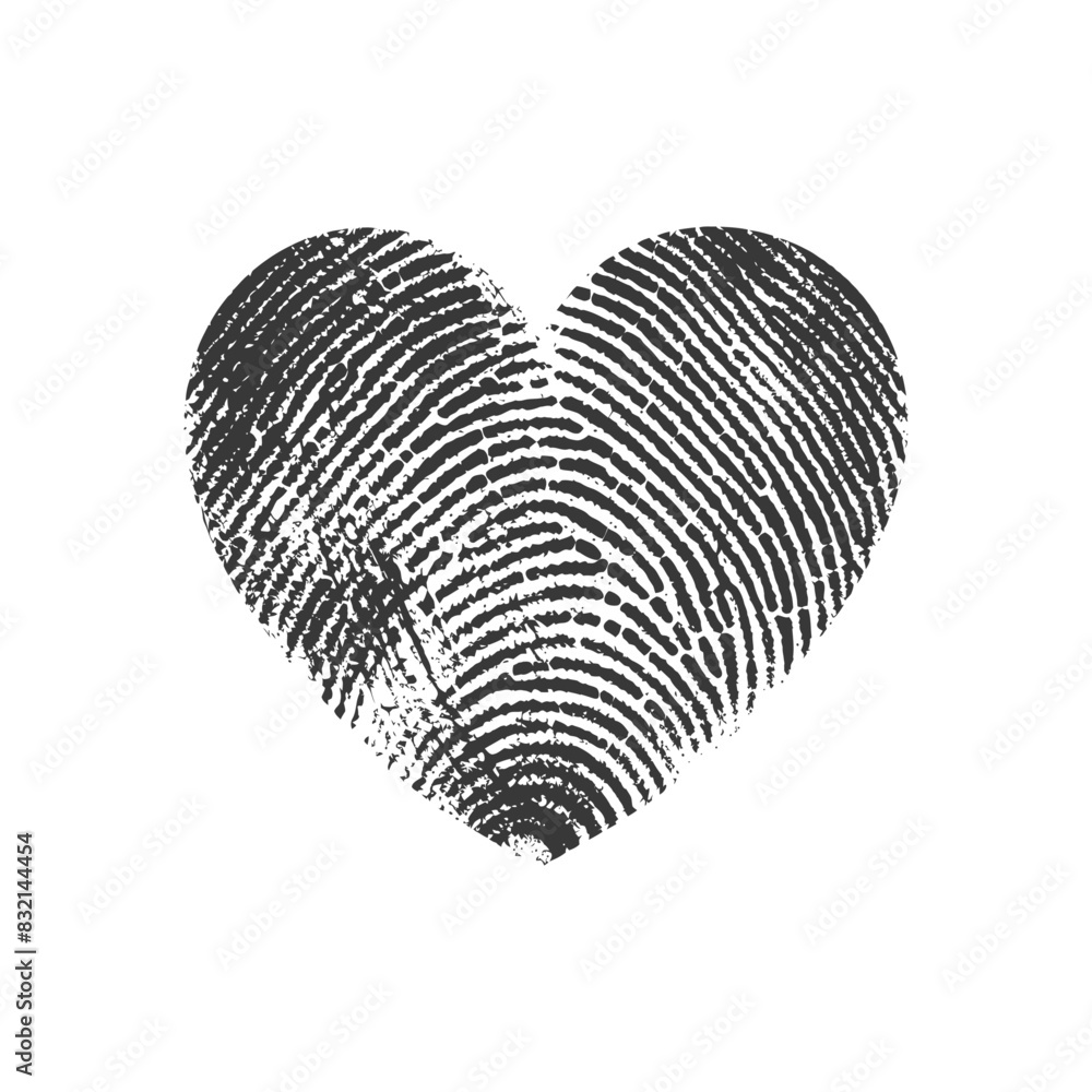 silhouette finger print love heart shape black color only silhouette finger print love heart shape black color only