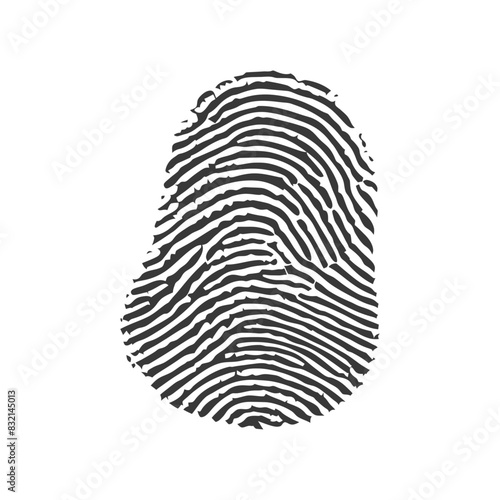 Clear Black Fingerprint Detail on White: Identity, Security, and Forensic Science.