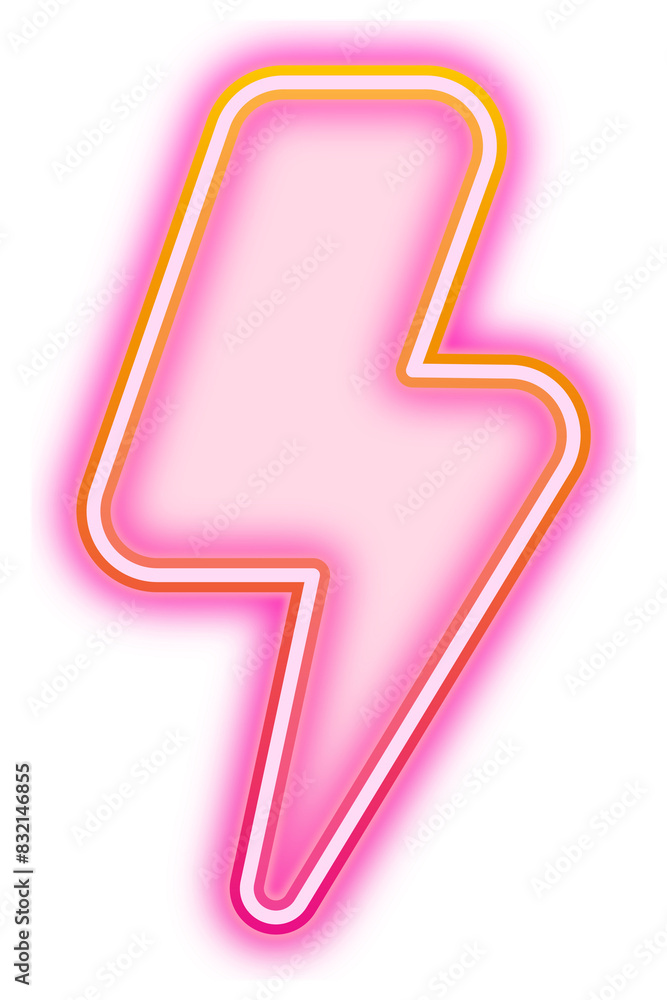 Pink lightning png neon gradient icon, transparent background Pink lightning png neon gradient icon, transparent background