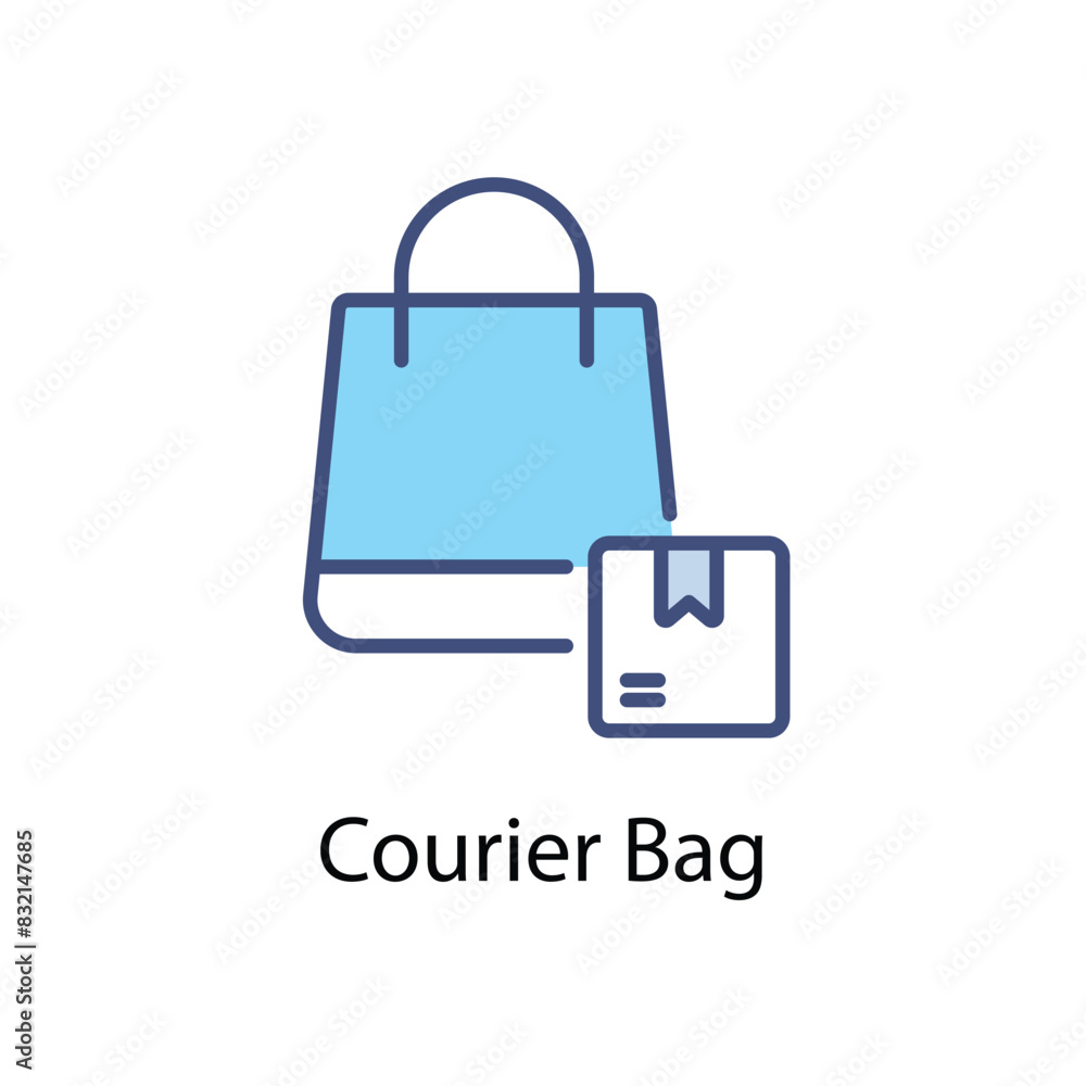 Courier Bag vector icon Courier Bag vector icon