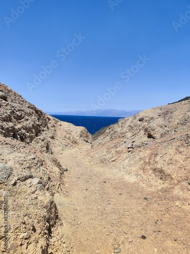 Beautiful Blue Hole area in Dahab city in Egypt. very famous diving and snorkeling spot 