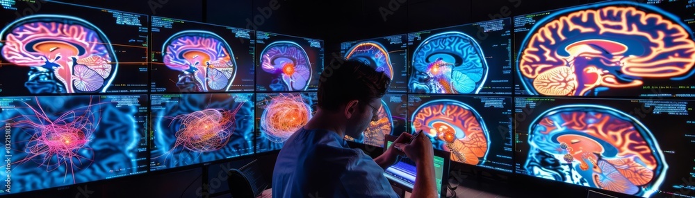 Brain Exploration A detailed exploration of brain science, with 3D imaging of neural ...