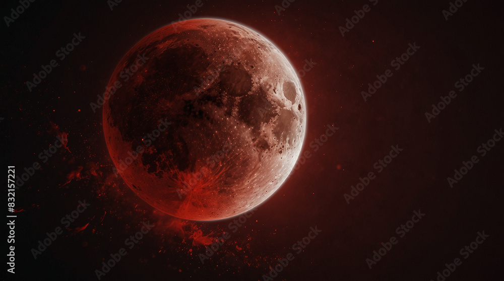 Illustration of Blood Moon: Awe-Inspiring Lunar Majesty in Artistic Renderings Illustration of Blood Moon: Awe-Inspiring Lunar Majesty in Artistic Renderings