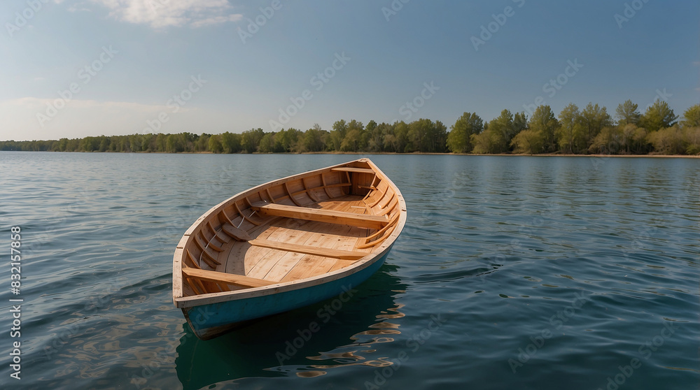 cone boat  in the sea 
