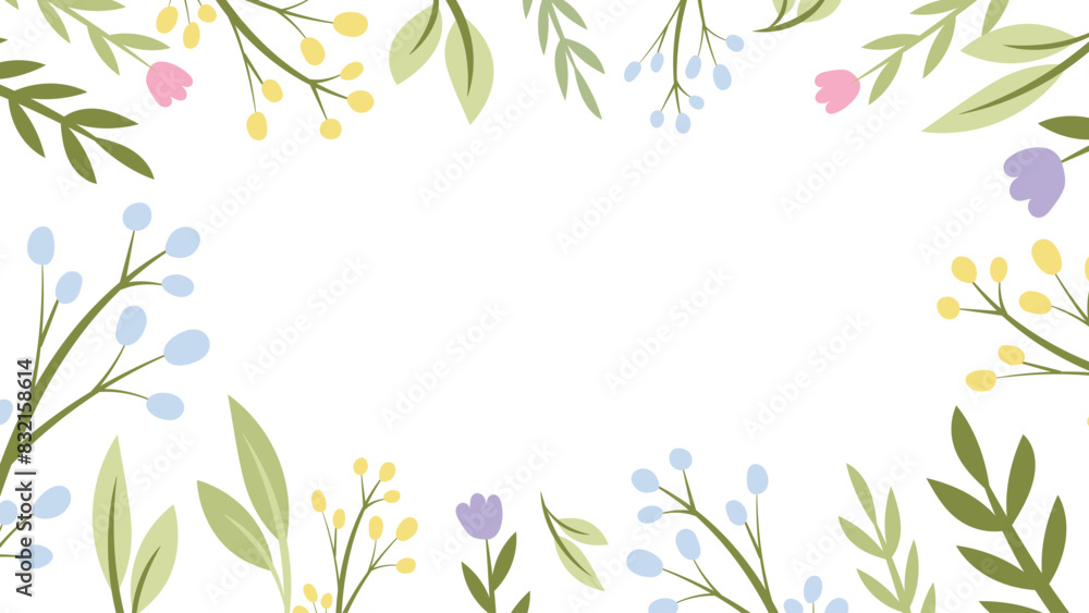 Abstract flower background vector design floral border frame Abstract flower background vector design floral border frame
