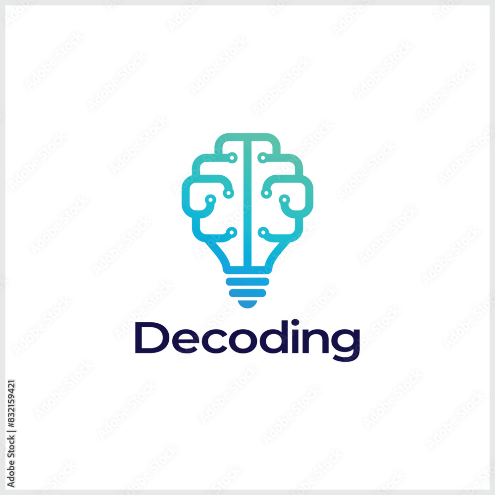 Brain innovation knowledge light bulb idea icon in solution thinking or it could also be artificial intelligence logo Brain innovation knowledge light bulb idea icon in solution thinking or it could also be artificial intelligence logo