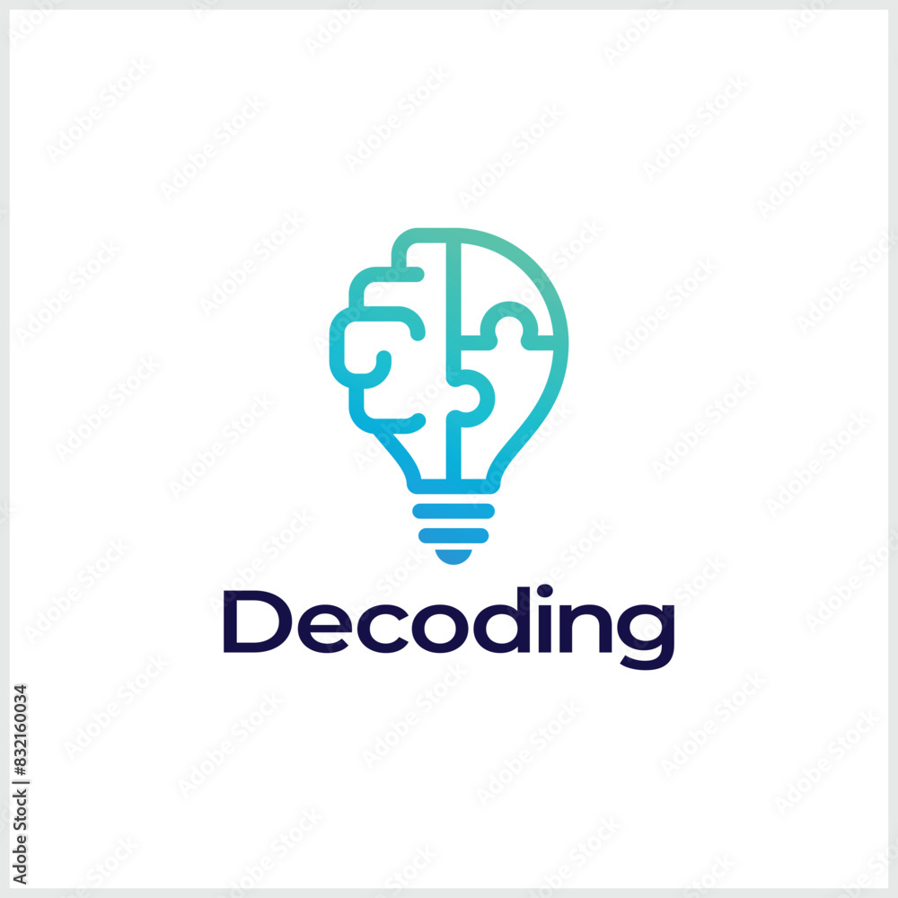 Brain innovation knowledge light bulb idea icon in solution thinking or it could also be artificial intelligence logo Brain innovation knowledge light bulb idea icon in solution thinking or it could also be artificial intelligence logo